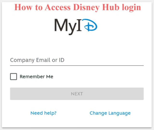 Disney Hub login Guide