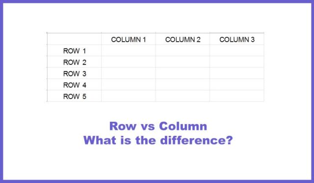 Row vs Column