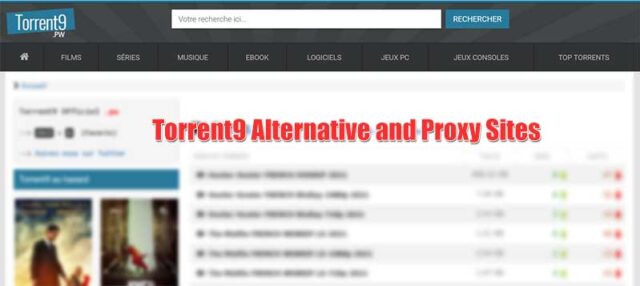 Torrent9.is alternative and Torrent9 proxy sites
