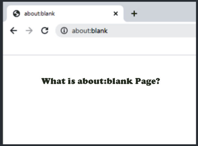 about:blank page