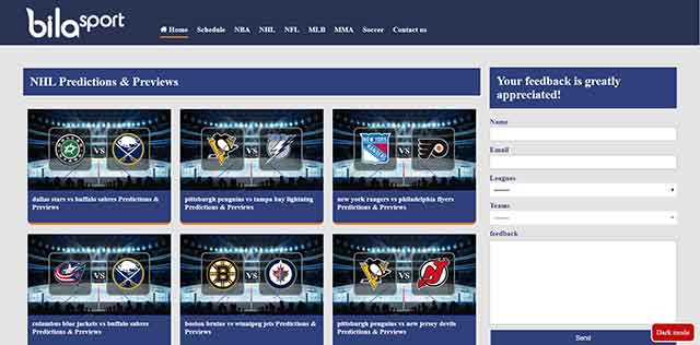 bilasport mlb nhl nba